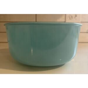 Vintage Turquoise Glasbake for Sunbeam Mixing Bowl
